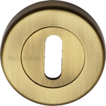 53mm Round Standard Key Escutcheon Antique Brass