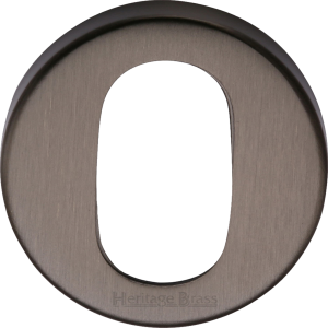 45mm Round Oval Profile Lock Escutcheon Matt Bronze