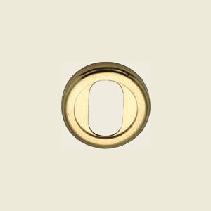 V5010 Polished Brass Oval Profile Escutcheon