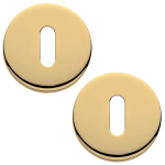 Garda Open Standard Keyhole Escutcheons Polished Brass