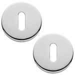 Garda Open Standard Keyhole Escutcheons Polished Chrome