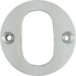 Polished Chrome Oval Profile Cylinder Escutcheon