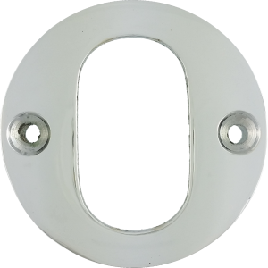 Polished Chrome Oval Profile Cylinder Escutcheon
