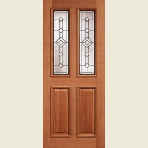 30 x 78 Derby Hardwood Door Leaded Decorative Glass 762 x 1981 x 44mm