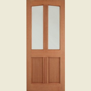 33x78 Richmond Hardwood Door Sandblasted Glass 838x1981x44mm