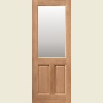 33 x 78 2P-2XG Hardwood Door Clear Glazed