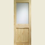 30 x 78 2XG Pine Exterior Door Obscure Glazed