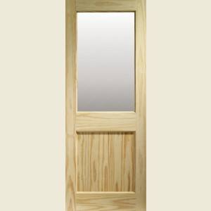 33 x 78 2XG Pine Exterior Door Clear Glazed