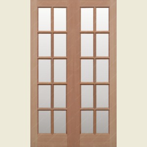 46 x 78 Hemlock GTP French Doors Clear Glazed