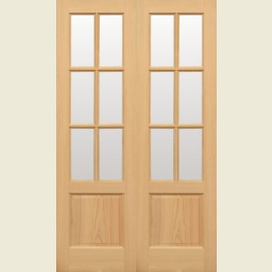 46 x 78 Hemlock EGTP2P French Doors Clear Glazed