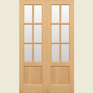 46 x 78 Hemlock EGTP2P French Doors Clear Glazed