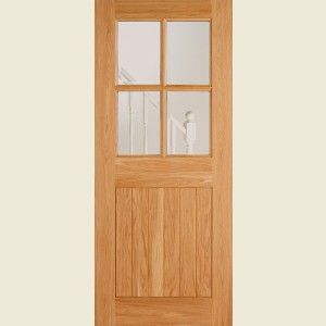 32 x 80 Oak 4 Light Glazed Cottage Door