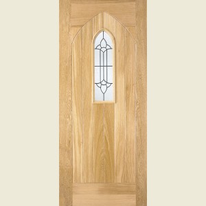 30 x 78 Oak 1 Light Glazed Westminster Door