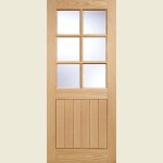 33 x 78 Oak 6 Light Glazed Cottage Door