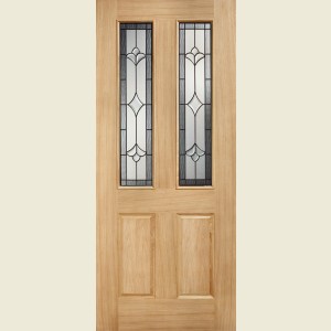 30 x 78 Two Light Glazed Salisbury Oak Door