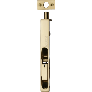 152mm x 19mm Lever Action Flush Door Bolt Polished Brass