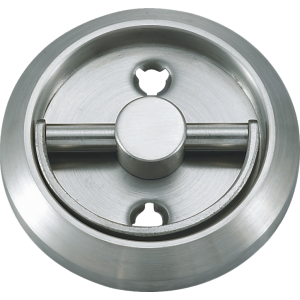 74mm Round Cup Pull And Turn Handle Satin Stainless Steel