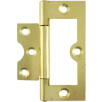  75mm Flush Hinge Polished Brass