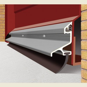 Satin Silver Garex Garage Door Draught Excluder 2.7m