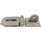 156mm Heavy Duty Hasp And Staple Grey Enamel