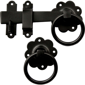 Plain Ring Gate Catch Black Plain Ring Gate Catch Black