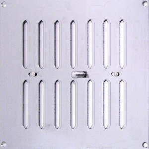 225mm x 225mm Ventilator Grill Polished Stainless Steel