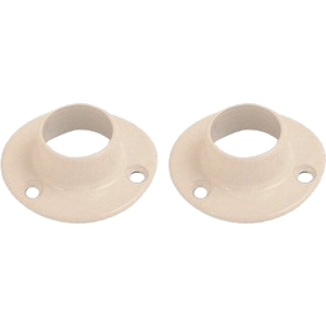 25mm Tube End Sockets White Enamel