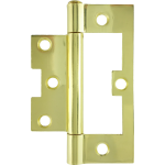 100mm Hurlinge Fixed Pin Butt Hinge Polished Brass