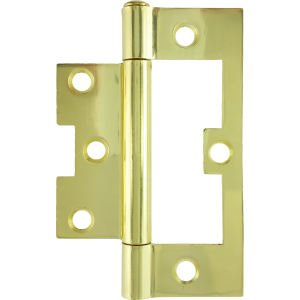 100mm Hurlinge Fixed Pin Butt Hinge Polished Brass