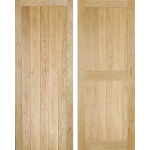 24 x 78 Frame Ledged Solid Oak Button Bead Cottage Door