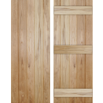 24 x 78 Solid Oak Button Bead Ledged Door