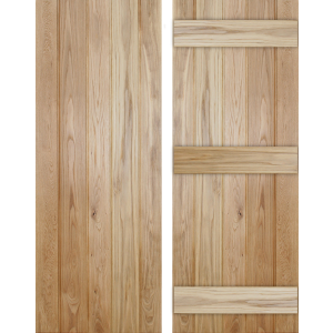 30 x 78 Solid Oak Button Bead Ledged Door