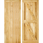 27 x 78 Frame Ledged Braced Solid Oak Cottage Door