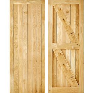 Donnington Solid Oak Framed Ledged Braced Doors