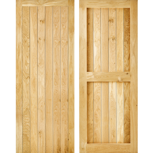  Solid Oak Framed Ledged Doors