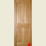 24 x 78 Bury Prefinished 4 Panel Oak FD30 Fire Door