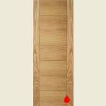 27 x 78 Carini Pre Finished Oak FD30 Fire Door