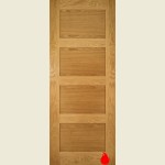 24 x 78 Coventry Prefinished 4 Panel Oak Fire Door