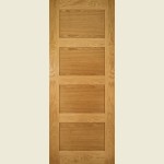 21 x 78 Coventry Prefinished 4 Panel Oak Door