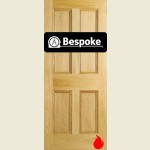 Bespoke  Flat 4-Panel Oak Fire Door