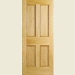 24 x 78 Flat 4-Panel Oak Door