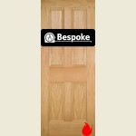 Bespoke Kingston Oak Flat 4-Panel Fire Door