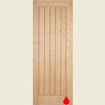 24 x 78 Mexicano Pre Finished Oak Fire Door