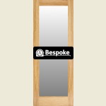 Bespoke Pattern 10 One Panel Oak Clear Glazed Door