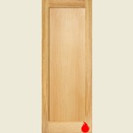 27 x 78 Pattern 10 One Panel Oak Fire Door 686 x 1981 x 44