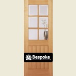 Bespoke Mexicano Prefinished Oak 6-Light Glazed Door