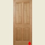 27 x 78 Regency 4-Panel Pre Finished Oak Fire Door