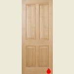 27 x 78 Regency 4-Panel Oak Fire Door