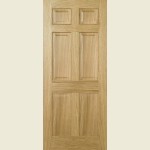 24 x 78 Regency 6-Panel Pre Finished Oak Door