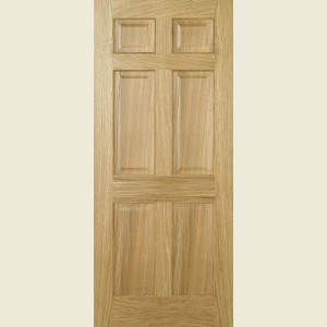 27 x 78 Regency 6-Panel Pre Finished Oak Door